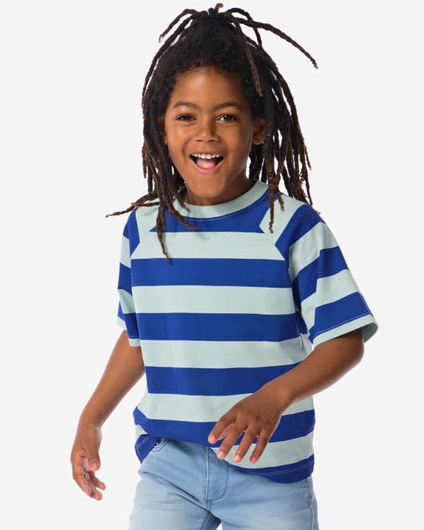 HEMA Kindershirt Strepen Blauw (blauw)