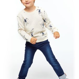 HEMA Kinder Broek Jogdenim Skinny Fit Donkerblauw (donkerblauw)