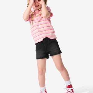 HEMA Kindershort Denim Zwart (zwart)
