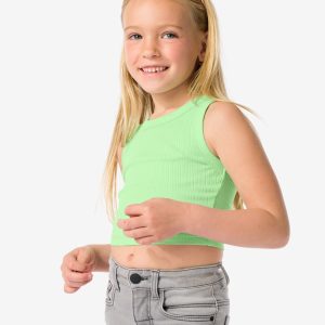 HEMA Kinder Croptop Rib Groen (groen)