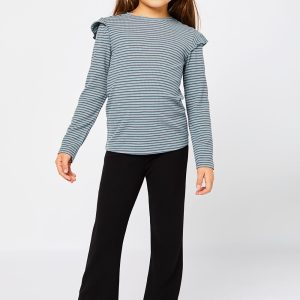 HEMA Kinderlegging Flared Rib Zwart (zwart)