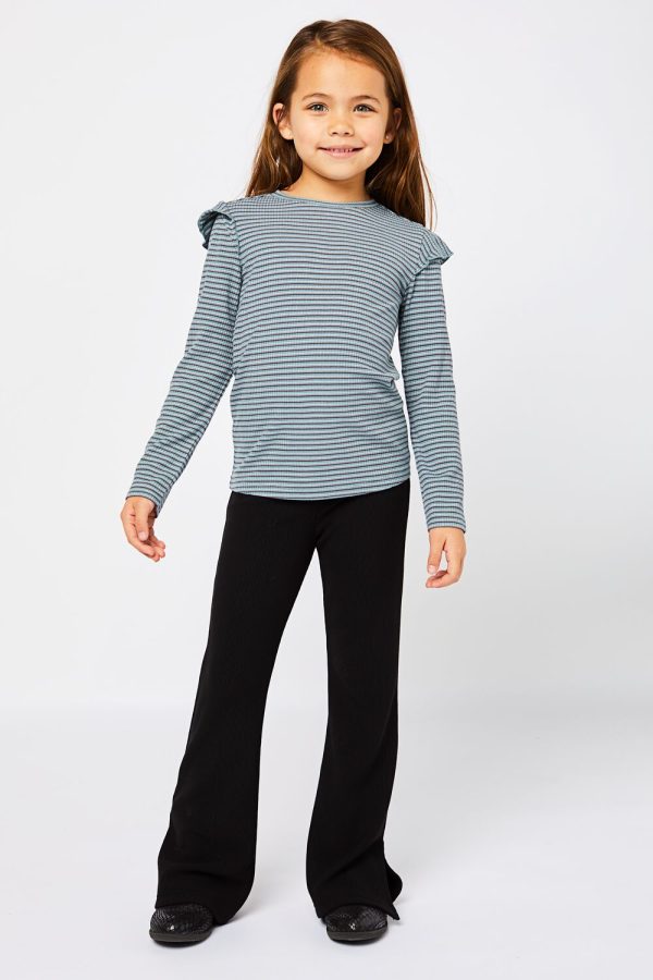 HEMA Kinderlegging Flared Rib Zwart (zwart)