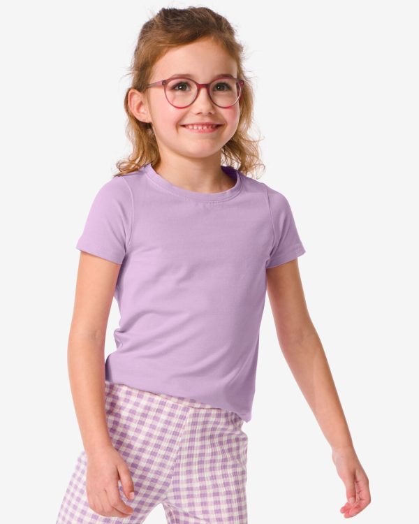 HEMA Kinder T-shirt Biologisch Katoen Paars (paars)