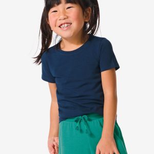 HEMA Kinder T-shirt Biologisch Katoen Donkerblauw (donkerblauw)