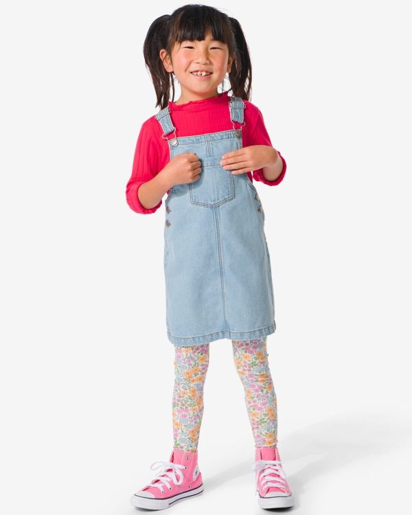 HEMA Kinder Salopette-jurk Denim Lichtblauw (lichtblauw)