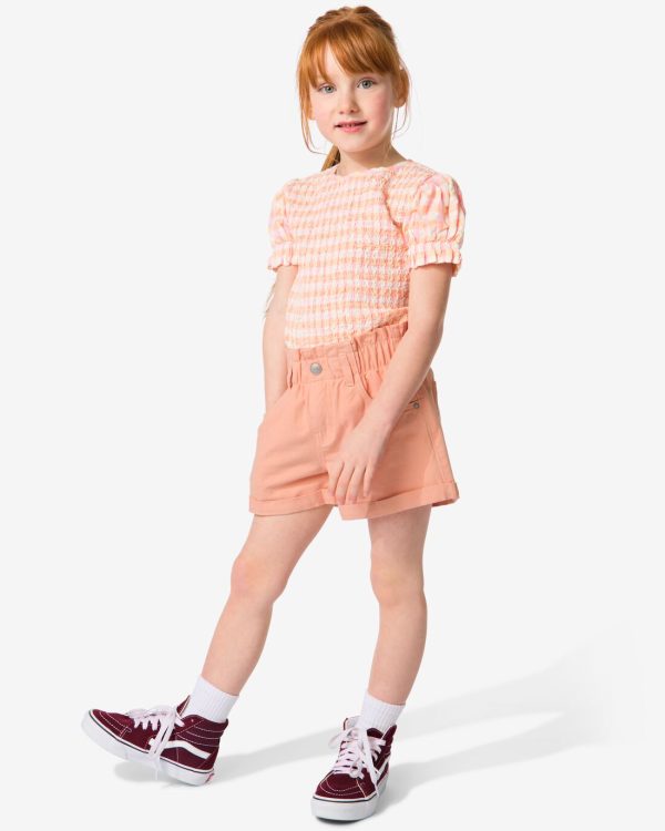 HEMA Kinder Paperbag Korte Broek Perzik (perzik)