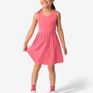 HEMA Kinderjurk Rib Roze (roze)