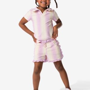 HEMA Kinder Korte Broek Badstof Paars (paars)