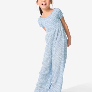 HEMA Kinderjumpsuit Smock Blauw (blauw)