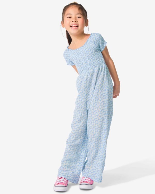 HEMA Kinderjumpsuit Smock Blauw (blauw)