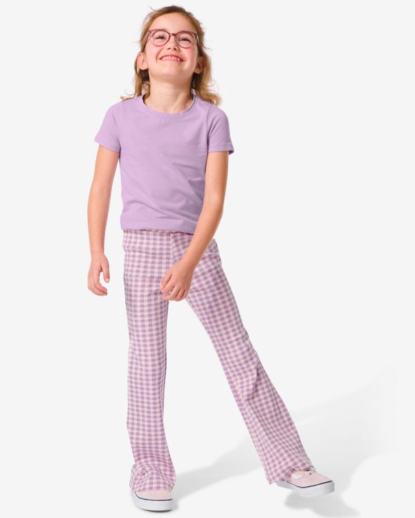 HEMA Kinderlegging Flared Met Ribbels Paars (paars)