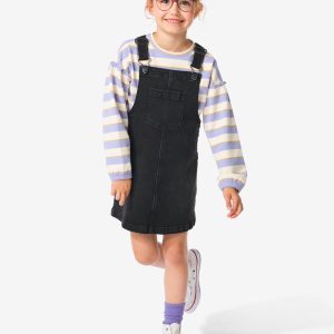 HEMA Kinder Salopette-jurk Denim Zwart (zwart)