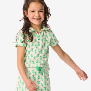 HEMA Kinder Polo Badstof Peren Groen (groen)