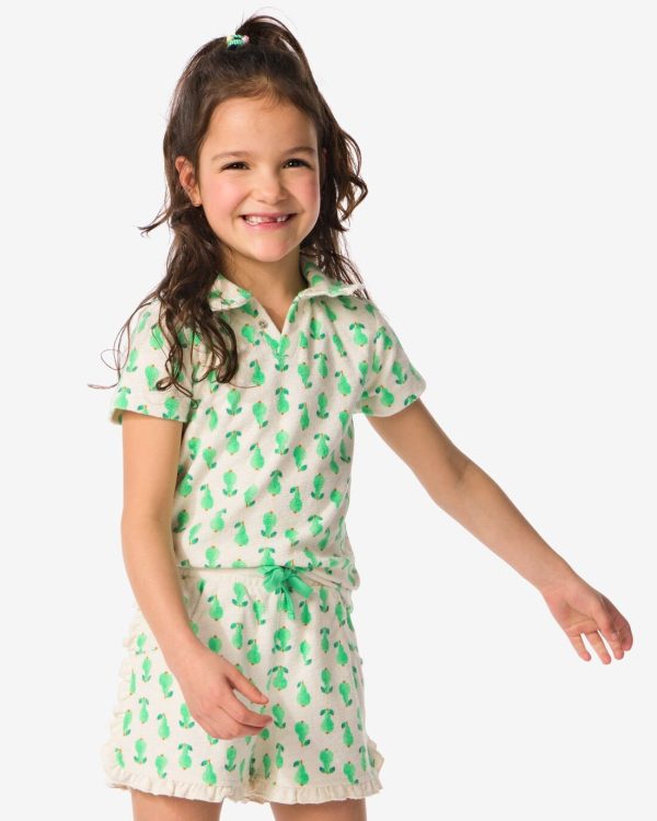 HEMA Kinder Polo Badstof Peren Groen (groen)