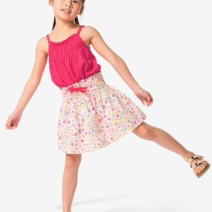 HEMA Kinderrok Bloemen Gebroken Wit (gebroken wit)