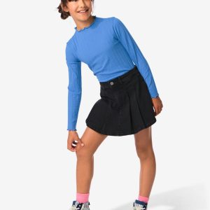 HEMA Kinderbroekrok Met Plooien Zwart (zwart)