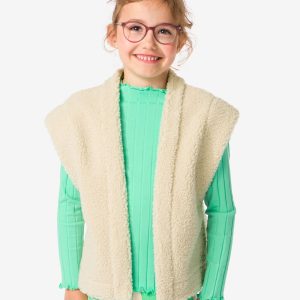 HEMA Kinder Gilet Teddy Gebroken Wit (gebroken wit)