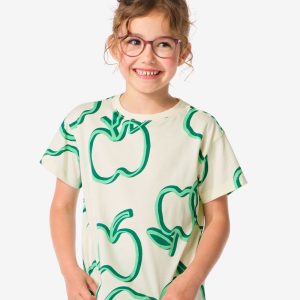 HEMA Kinder T-shirt Appels Gebroken Wit (gebroken wit)