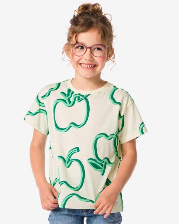 HEMA Kinder T-shirt Appels Gebroken Wit (gebroken wit)