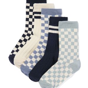 HEMA Kindersokken Met Katoen - 5 Paar Donkerblauw (donkerblauw)