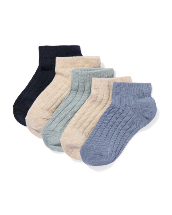 HEMA Kinder Enkelsokken Met Katoen - 5 Paar Donkerblauw (donkerblauw)