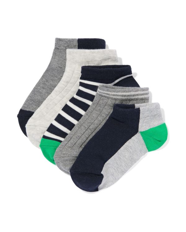 HEMA Kinder Enkelsokken Met Katoen - 5 Paar Donkerblauw (donkerblauw)