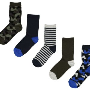 HEMA 5-pak Kindersokken Camouflage Groen (groen)