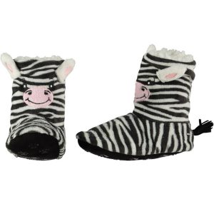 Hoge kinder pantoffels/sloffen zebrapaard