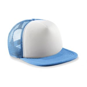 Blauw met witte vintage kinder snapback pet