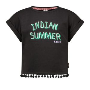 B.Nosy Meisjes t-shirt - Mara - Zwart