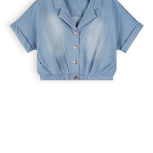 NoNo Meisjes spijker blouse cropped - Tara - Denim