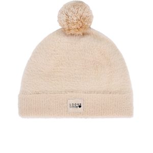 LOOXS Little Meisjes muts pompon gebreid - Zacht zand