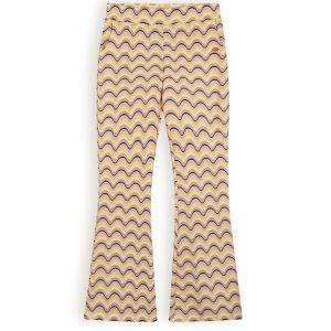 NoBell Meisjes flair broek wave AOP - Sasay - Lemoncurd