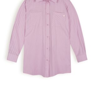 NoBell Meisjes blouse oversized - Timmy - Vintage roze