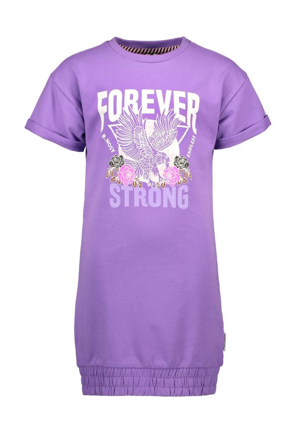 B.Nosy Meisjes jurk sweat - Lilac