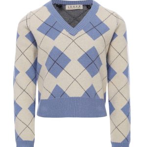 LOOXS 10sixteen Meisjes trui - Argyle geruit blauw