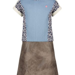 Like Flo Meisjes jurk colourblock - Panter Ikat