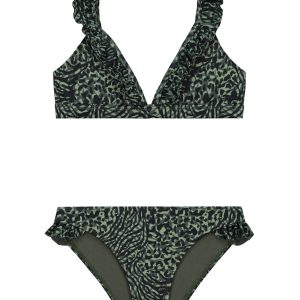 Shiwi Meisjes bikini triangel - Bella - Bos groen mixed animal