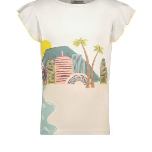 Like Flo Meisjes t-shirt beach - Off wit
