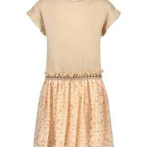 Like Flo Meisjes jurk metallic jersey chiffon - Bloemen