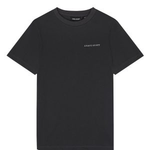 Lyle & Scott T-shirt Script - Gun metal grijs