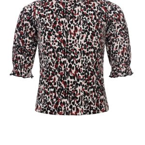 LOOXS 10sixteen Meisjes top plisse - Camo luipaard