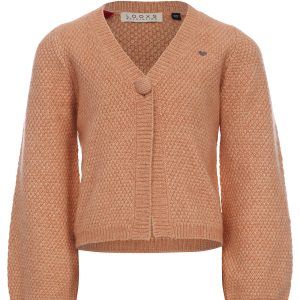 LOOXS Little Meisjes vest gebreid - Koraal zand