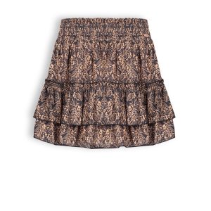 NoBell Meisjes rok print - Najak - Animal bruin