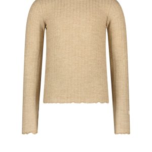Le Chic Meisjes top rib - Nelif - Beige melee