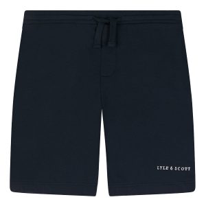 Lyle & Scott Sweat short Script - Donker navy blauw