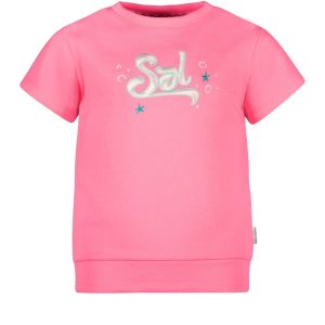 B.Nosy Meisjes sweater - Elin - Fluor roze