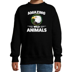 Sweater sea eagles are serious cool zwart kinderen - arend roofvogels/ zeearend trui