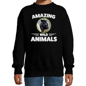 Sweater panters are serious cool zwart kinderen - zwarte panters/ panter trui