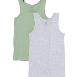 HEMA HEMA Kinderhemden - 2 Stuks Groen (groen)